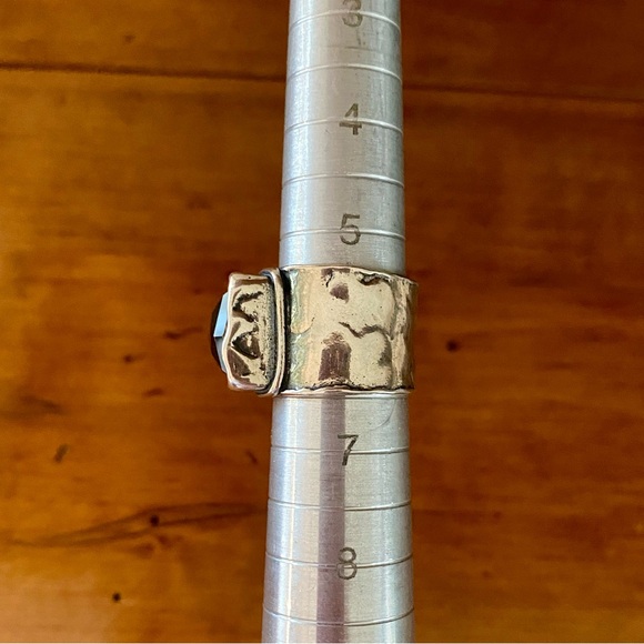 Silpada Smoky Quartz Dusk Sterling Silver Wide Band Ring Size 6.5 - Picture 5 of 10